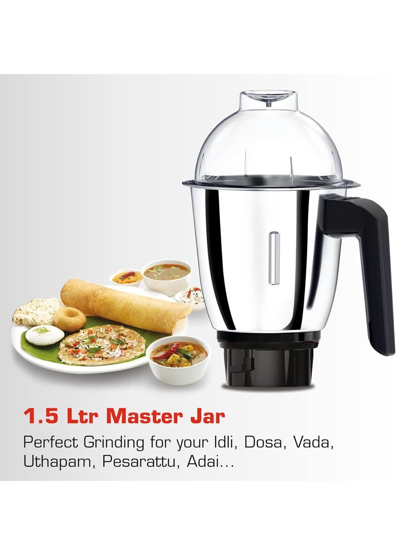 فيديم Vidiem EVA Royal 750W Mixer Grinder with 3 Jars | 750W mixer Grinder | 2 Years Product Warranty & 5 Years Motor Warranty | Red & Black - Image 2